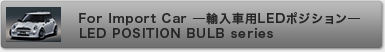 For Import Car ─輸入車用LEDポジション─ LED POSITION BULB series